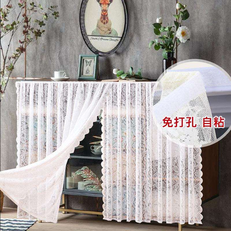 无门柜子遮挡帘魔术贴衣柜杂物书柜橱柜鞋柜遮丑帘子门帘防尘