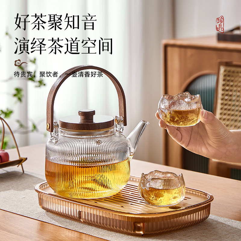 加厚耐热小茶杯家用玻璃茶具套装批发客厅待客喝茶杯子品茗杯