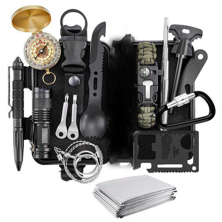 户外用品求生工具组合套装多功能野营旅行装备野外露营应急求生盒 - 晓筠官祺店出品