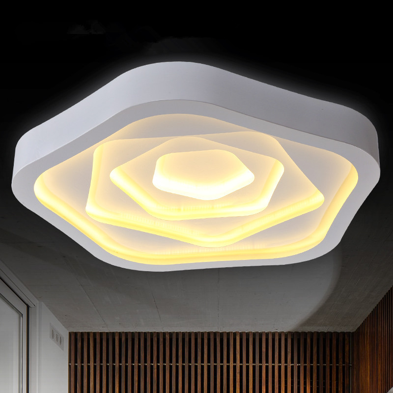 led铁艺现代灯艺术玫瑰花形灯饰客厅卧室温馨三色吸顶灯调光