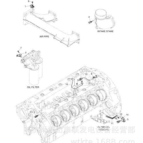 89CM620六角法兰螺栓DP222CC斗山