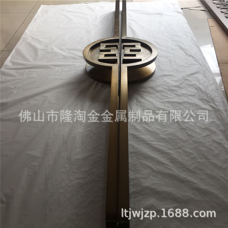 工商银行专用不锈钢拉手艺术黄古铜不锈钢玻璃门门把手厂家批发