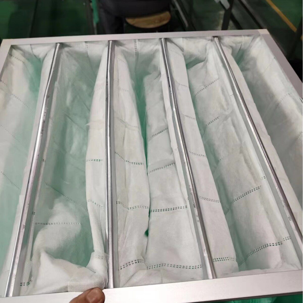 铝框无纺布过滤网中效袋式空气过滤器F7过滤精度大阻力小