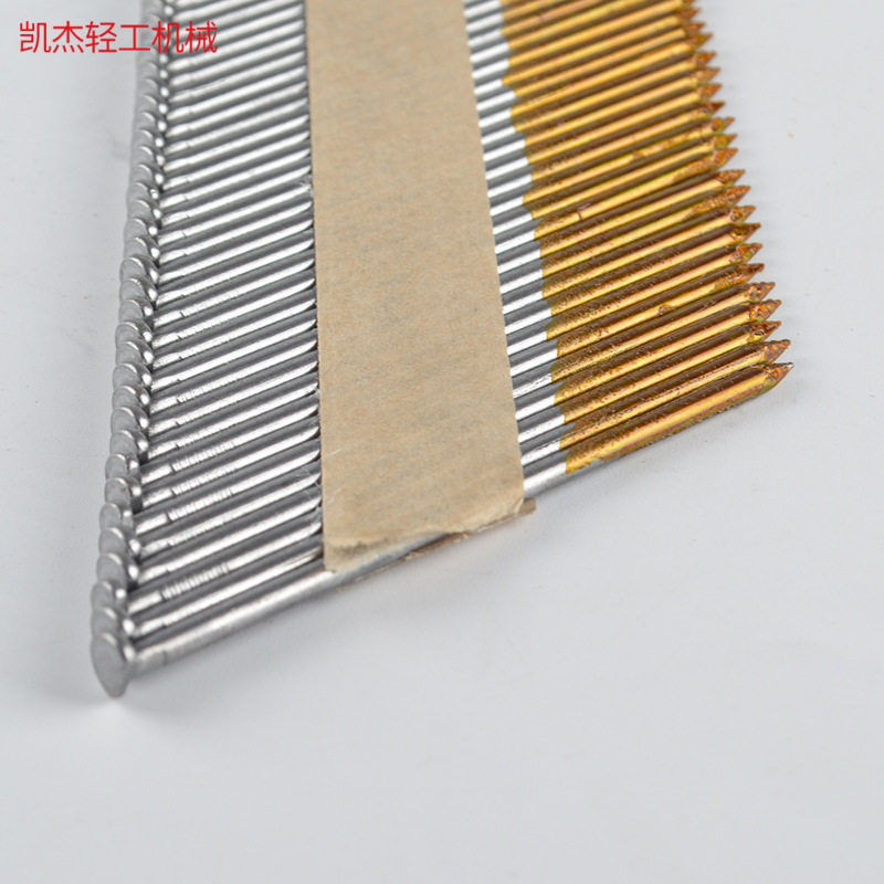 青岛34°纸排钉 装潢装修气动半冒排钉枪钉  D型帽纸排钉斜排钉