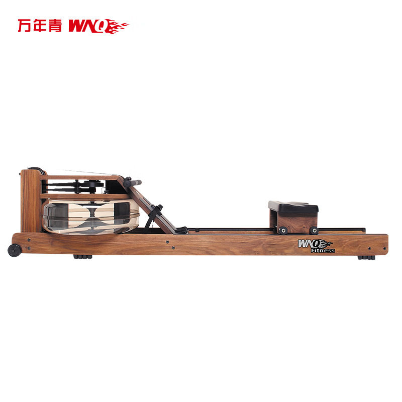 万年青F1-8218C商用水阻划船机室内健身房有氧运动双轨实木划船器