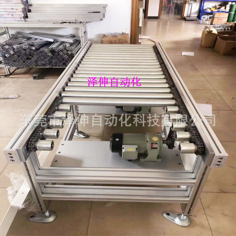不锈钢滚筒输送机 低价包装辊道产线 食品动力辊筒生产线输送设备
