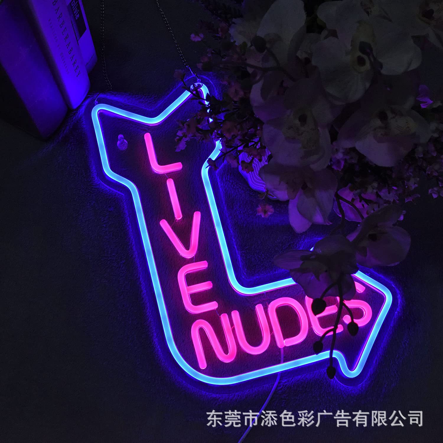 LED霓虹英文箭头指向标牌可调光