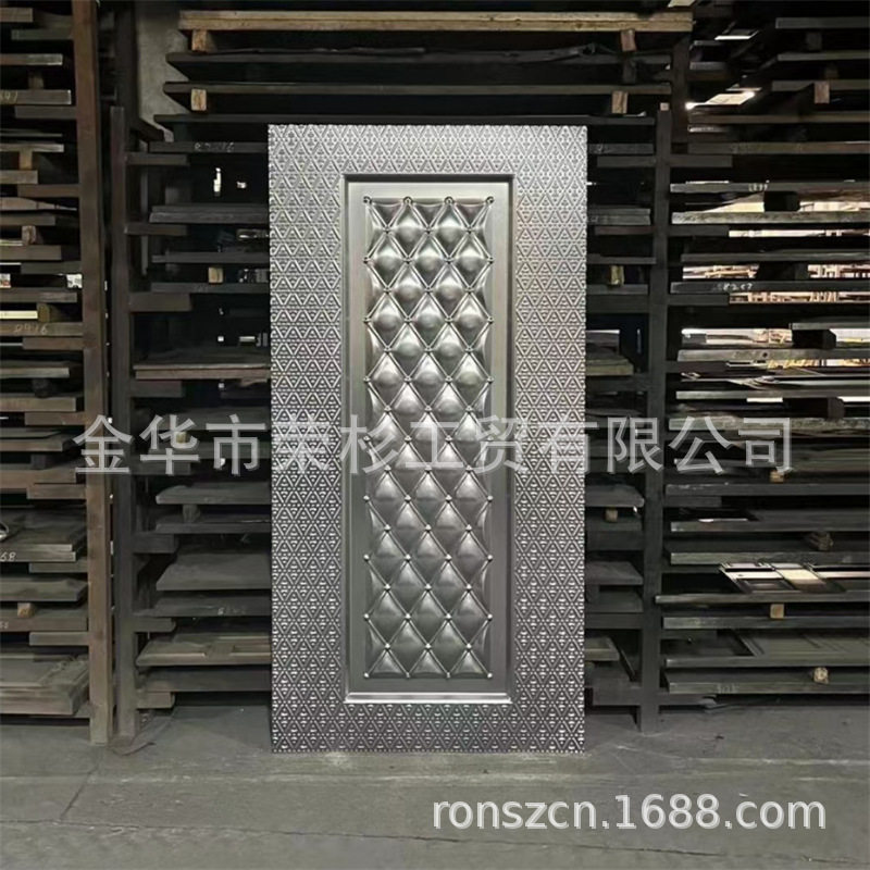 钢制门皮镀锌门板压花门板防盗门门面压花入户门装饰花纹板