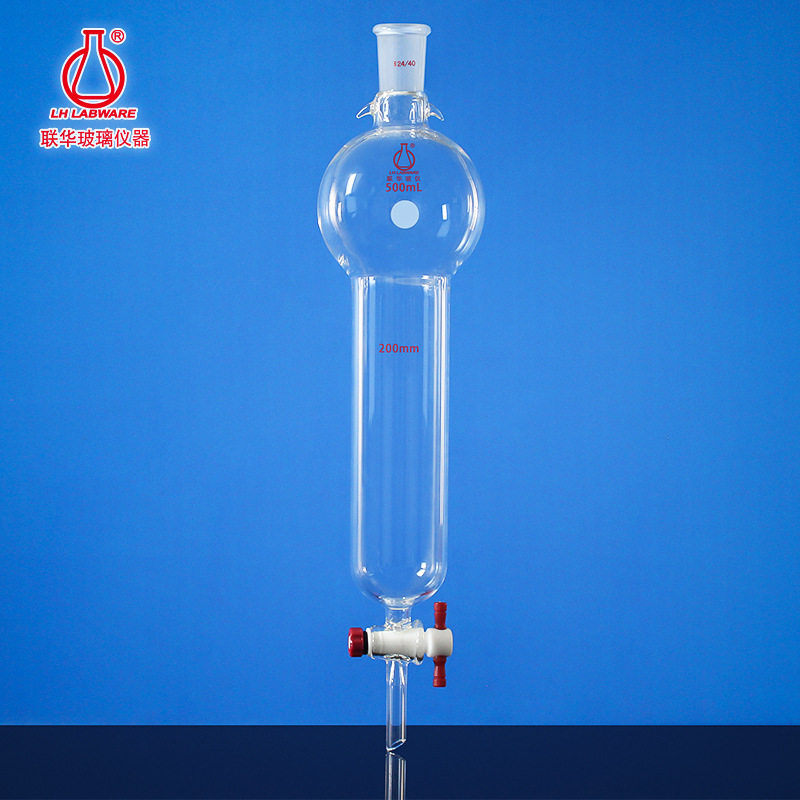 大规格类无砂芯储存球层析柱四氟节门联华玻璃仪器 LH-269