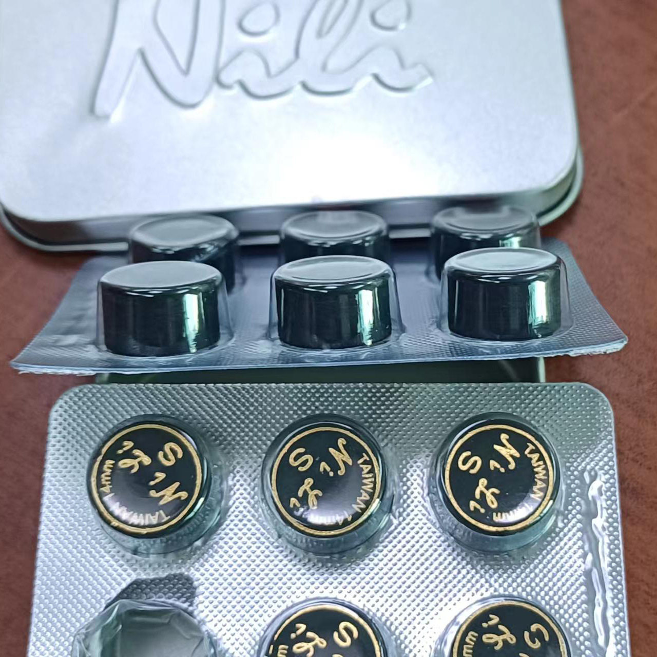 台球杆皮头Nili黑色高档皮头台球杆皮头枪头杆头桌球杆枪头批发