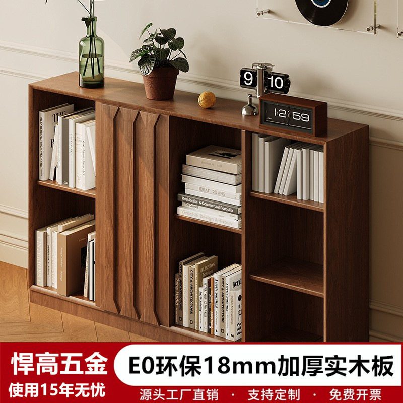 家用书架置物架客厅组合电视柜矮柜子简约储物柜格子柜卧室收纳柜