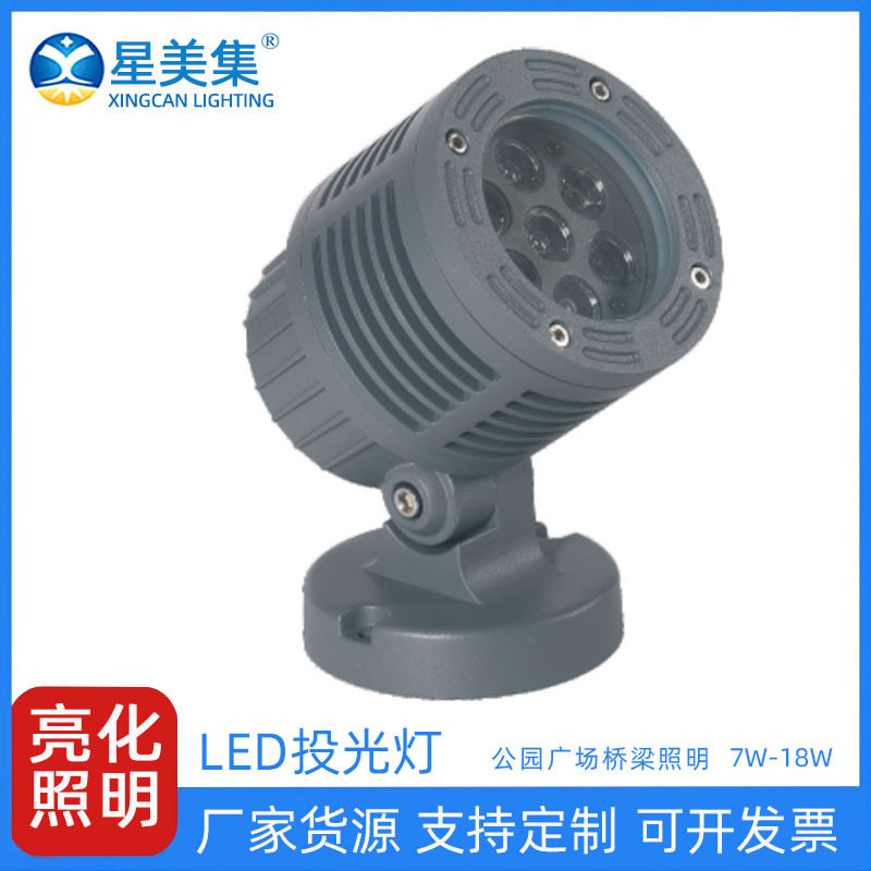 LED户外防水RF控制投光灯