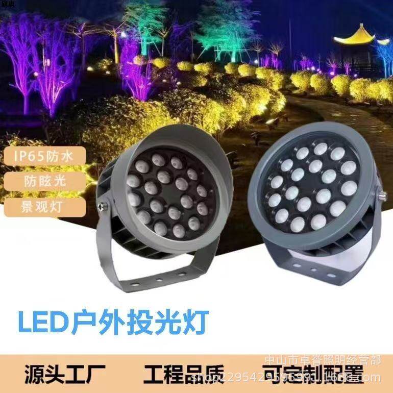 LED七彩户外防水庭院射树灯