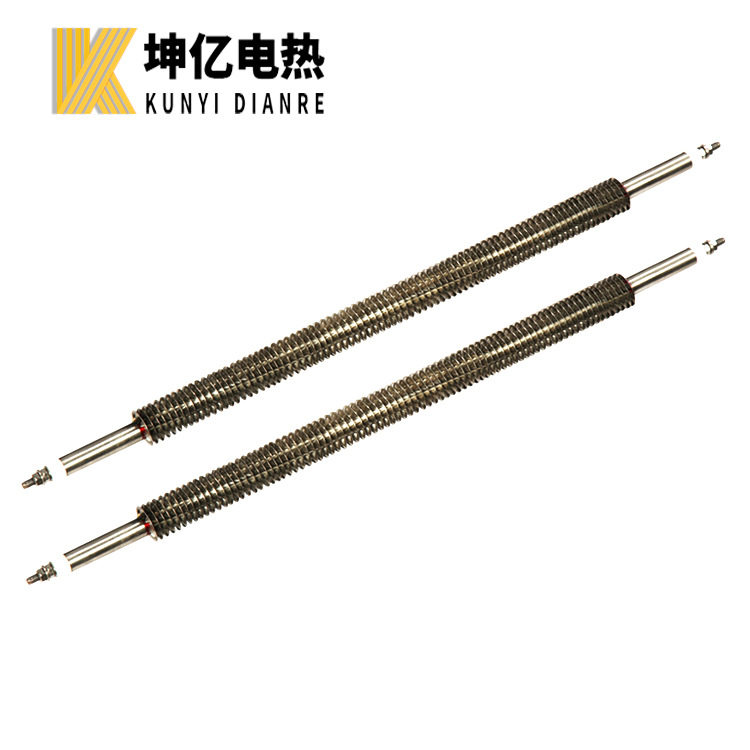 干烧加热管 直条形翅片干烧电加热管 空气加热管