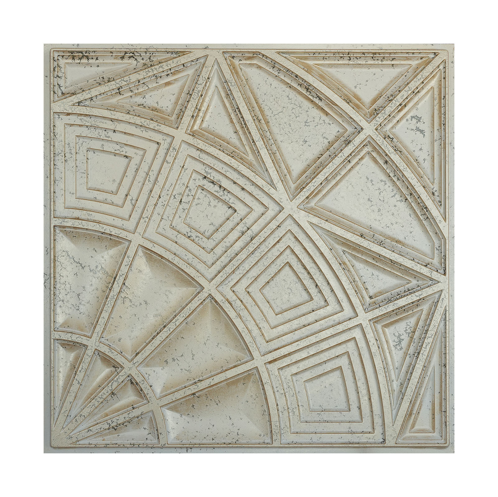 美式复古3D吊顶天花板香槟金