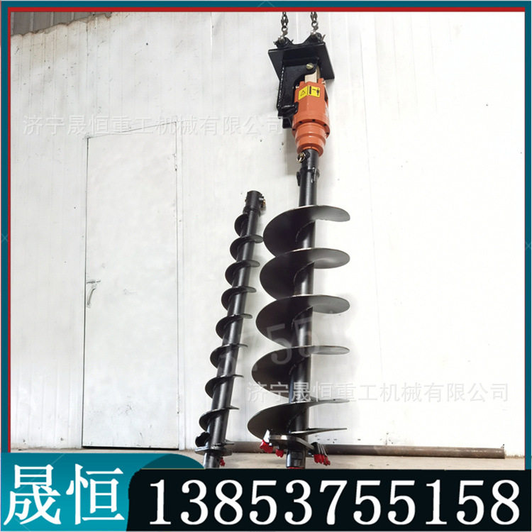 光伏钻孔机 螺旋钻杆合金钻头配件齐全 地基钻孔机钻地机现货直销