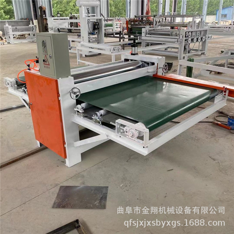 薄木拼板家具铝蜂窝板材涂胶机 自动上料 铝木复合板防火门滚胶机