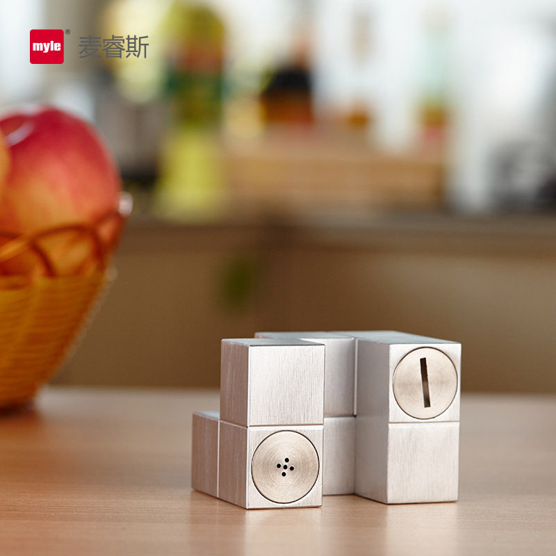 myle魔方创意厨房调味瓶调味罐不锈钢调料盒撒盐佐料胡椒瓶椒盐瓶
