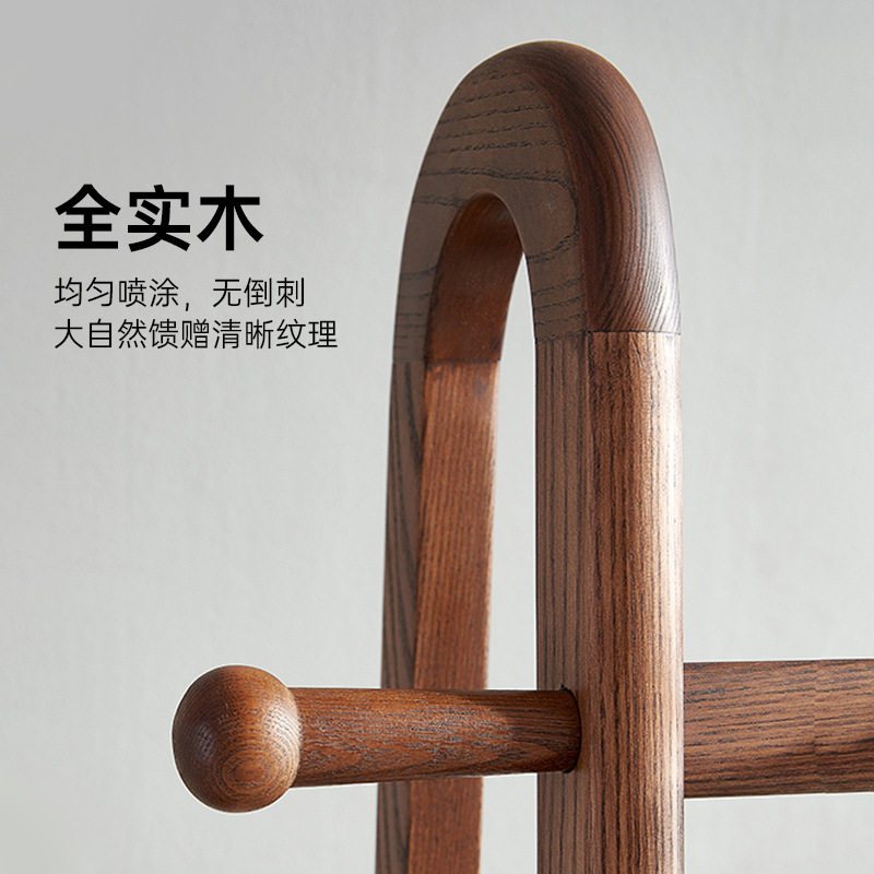 批全实木挂衣架落地卧室简约家用多功能衣帽架民宿置衣架挂衣服架