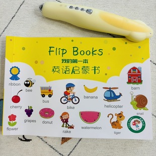 Flip Books翻翻卡点读版幼儿童英语启蒙高频词支持小达人小蝌蚪
