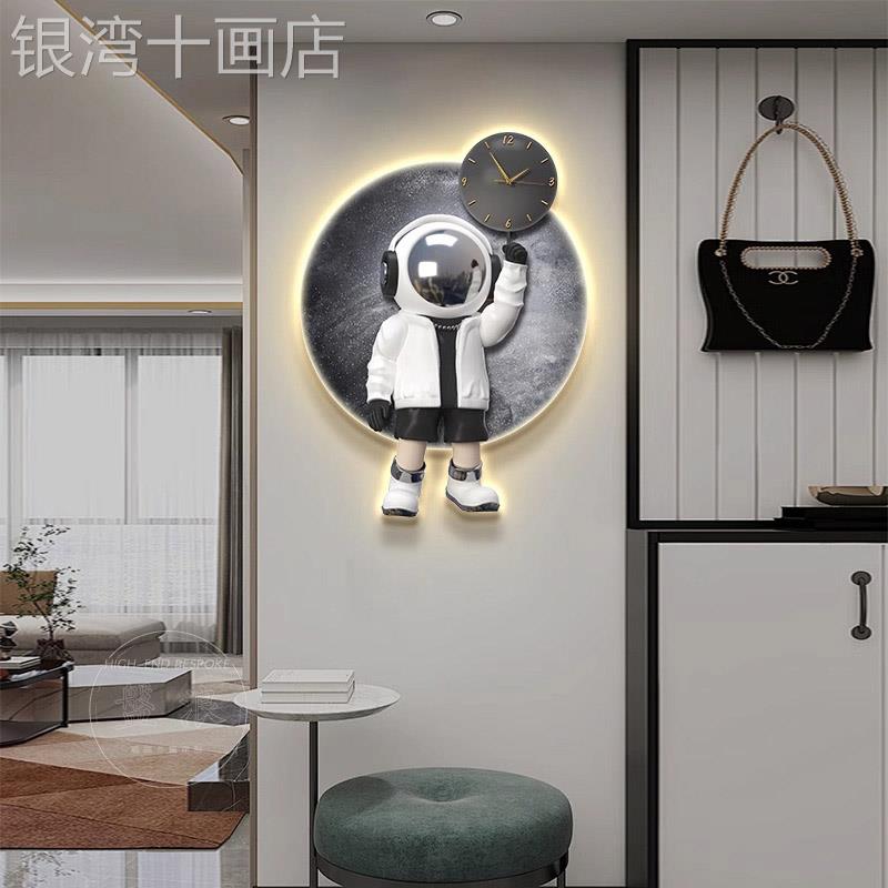 网红感灯宇航员玄装饰轻奢空人灯太球高级月发关壁走光廊挂