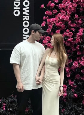 暗黑系红玫瑰花瀑布网红橱窗店铺情人节打卡活动布置装饰摆件道具