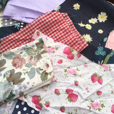 半斤小碎布 边角料小布头 手工拼布DIY娃衣布组 纯棉碎花布料