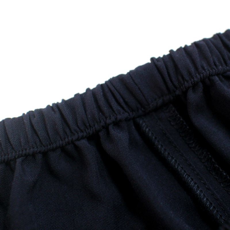 棉绸睡裤直筒休闲裤薄款绵绸黑色宽松男士大码松紧腰九分裤夏男款