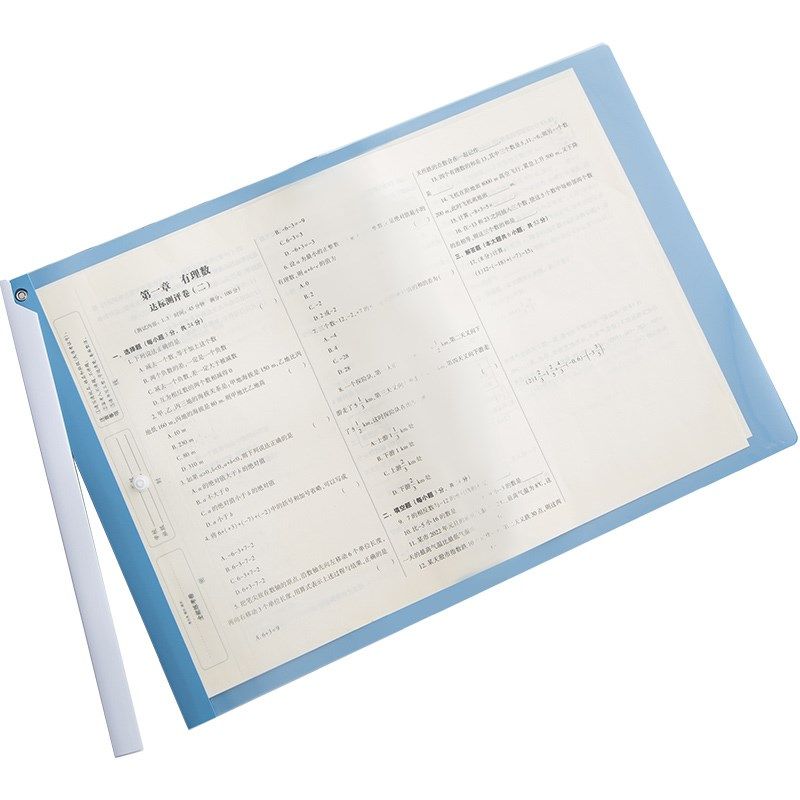 A3旋转拉杆文件夹初中生专用试卷夹透明插页小学生高中生试卷收纳
