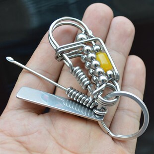 手工316焊丝小鸟钥匙扣简约网红创意汽车男士腰挂钥匙圈防丢刻字