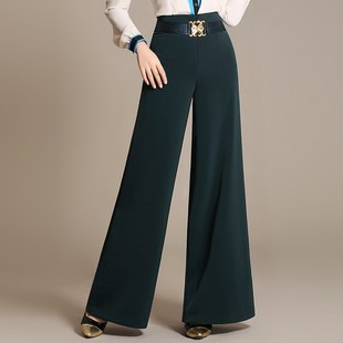 宽腿裤 女式 女裤 春装 高腰裙裤 甩裤 子阔腿裤 时尚 裤 长裤 大脚裤 舞裤