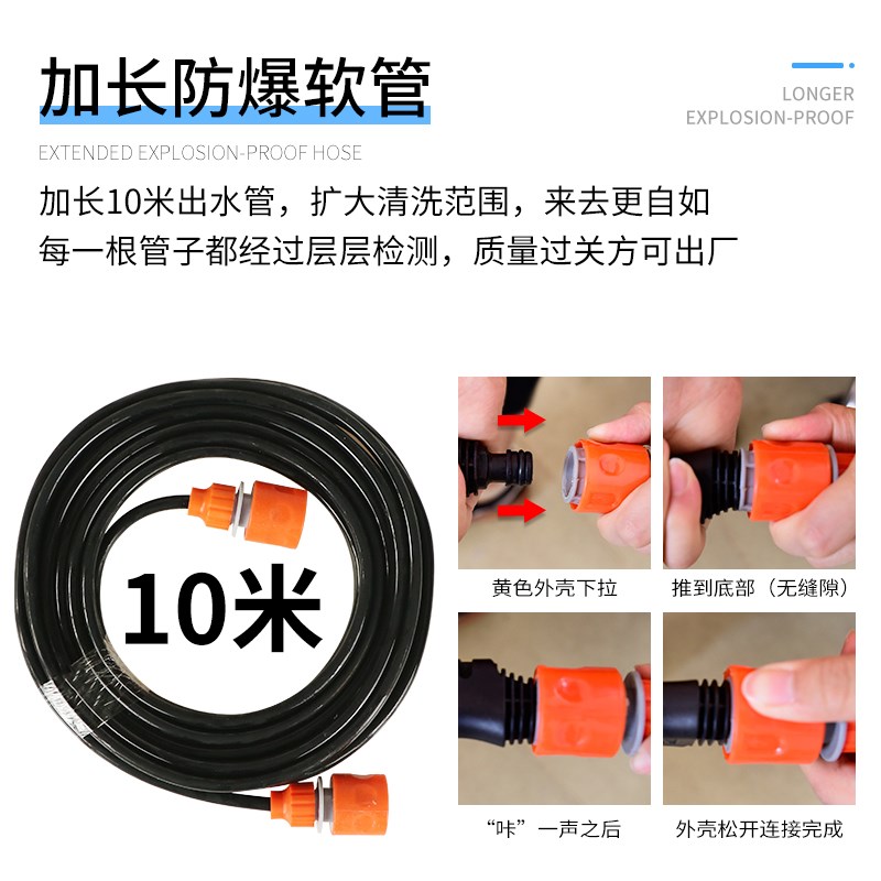 空调清洗220v家用便携收纳高压洗车水枪内外机除尘设备冲洗机神器