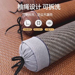 枕头护颈椎助睡眠颈椎枕凉感夏季专用圆柱整头枕男单人荞麦护颈枕