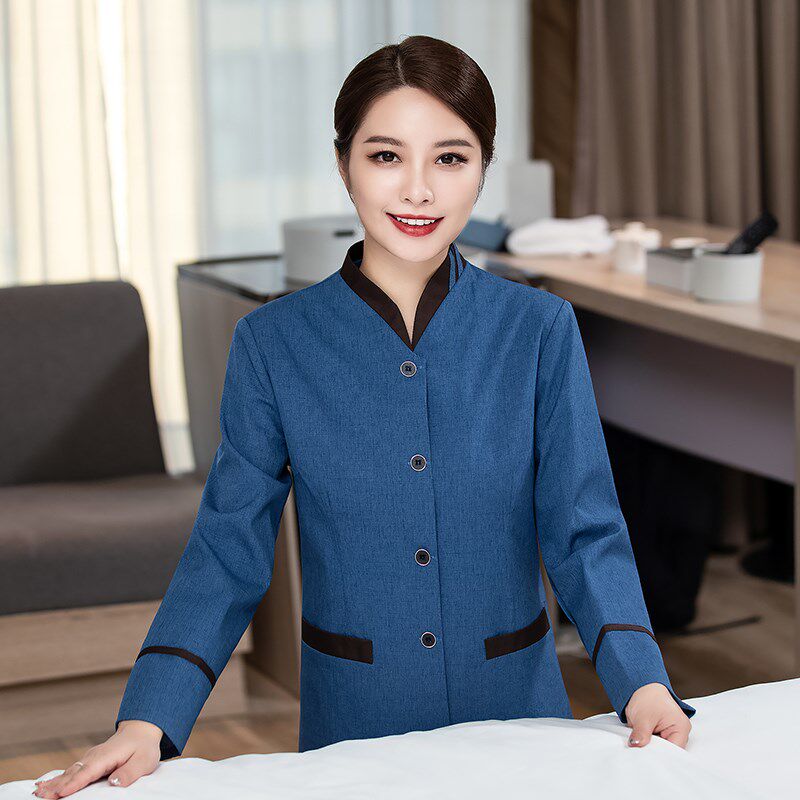 酒店保洁长袖秋冬季保洁阿姨工作服医院工装制服物业清洁工套装女