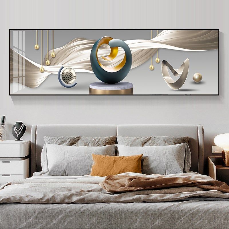 卧室床头画高级感主卧挂画2024新款女孩房轻奢壁画客厅房间装饰画