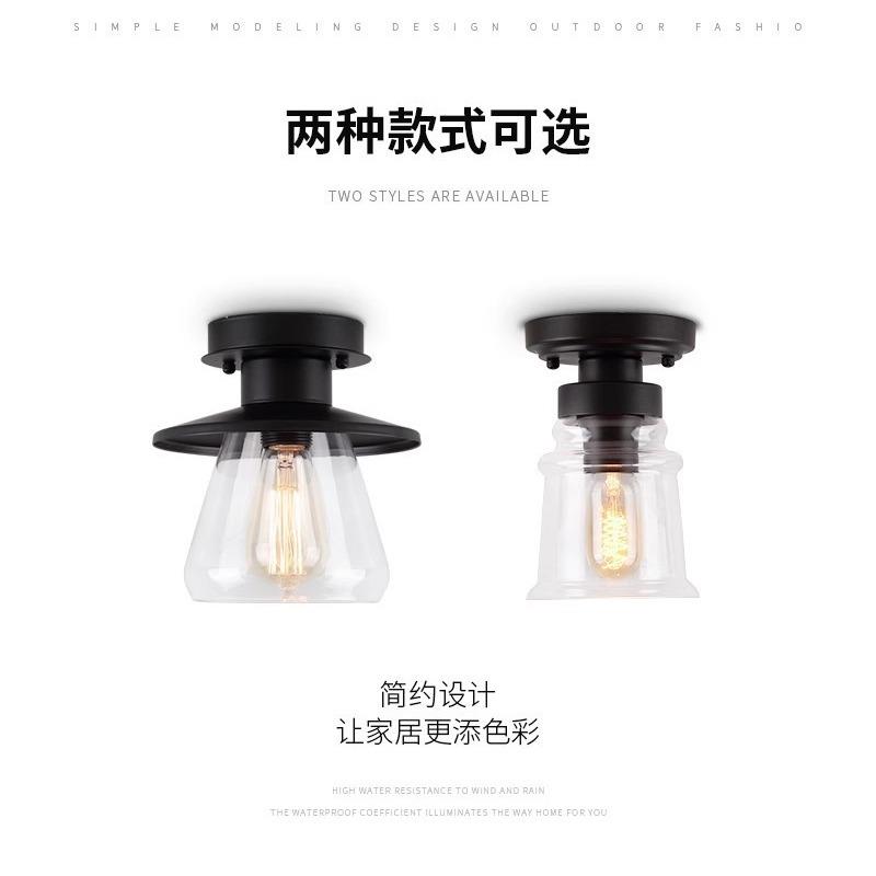 美式复古过道灯走廊灯入户玄关灯门厅衣帽间室外阳台灯房檐吸顶灯