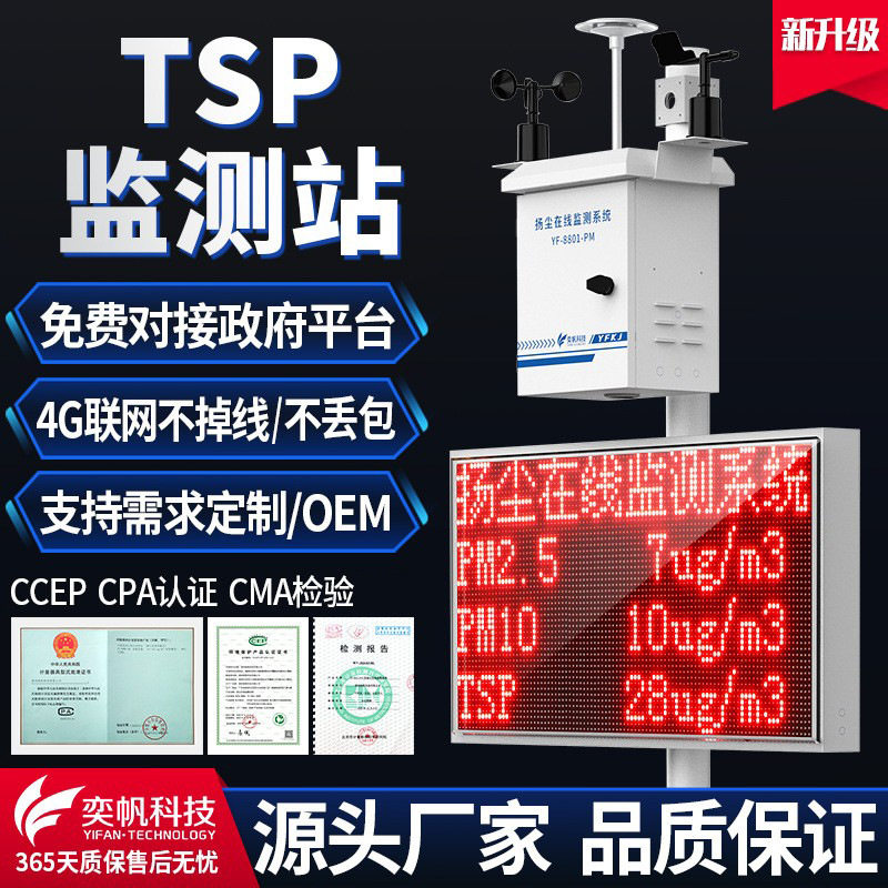 钢铁厂超低排放tsp扬尘监测系统可视化颗粒物噪声环境扬尘检测仪