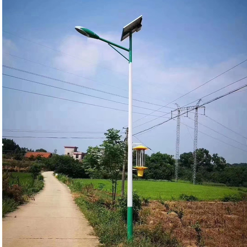 60W6米太阳能路灯光控带预埋件A字臂全套带杆乡镇道路扶贫工程款