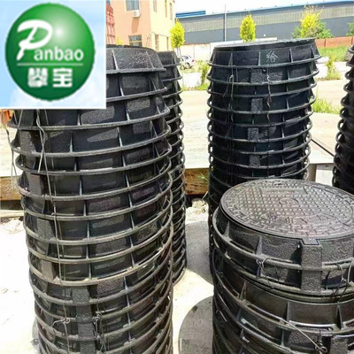 圆形球墨铸铁井盖加厚承重雨水污水球墨井盖市政电力通信铸铁井盖