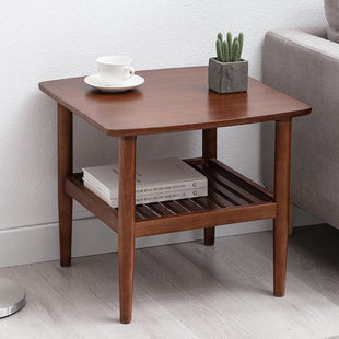 实木茶几桌客厅家用沙发边几边柜角小方桌正方形小型置物喝茶桌子