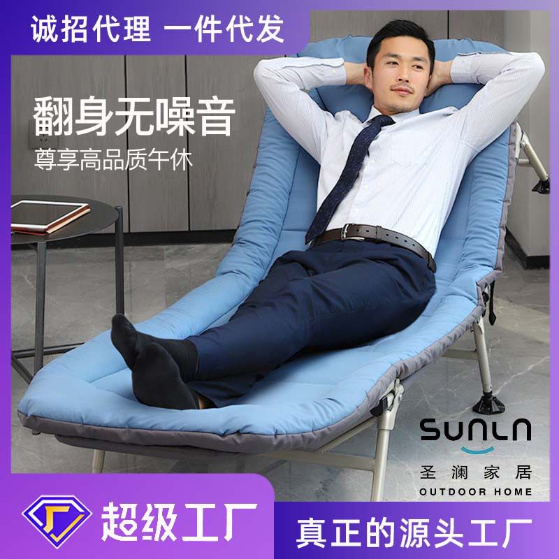 懒人豪华折叠床加棉舒适三折床办公室午休午睡床家用户外休闲床