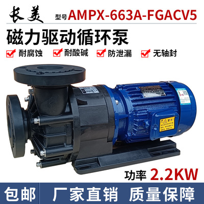 长美AMPX-663A-FGACV5磁力泵化工泵磁力驱动循环电镀环保污水泵