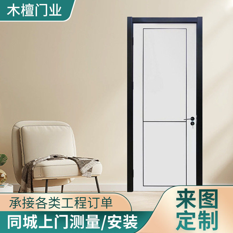 木檀多层平滑平开门家装房门隔音现代平开门实木静音复合整套门