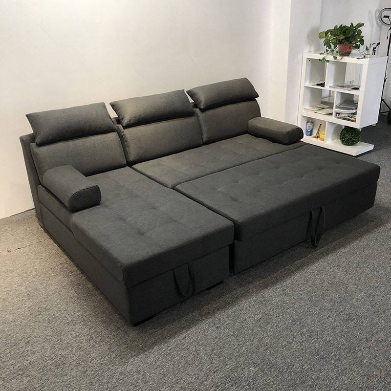 可折叠沙发床客厅两用多功能储物伸缩沙发小户型棉麻布艺沙发床