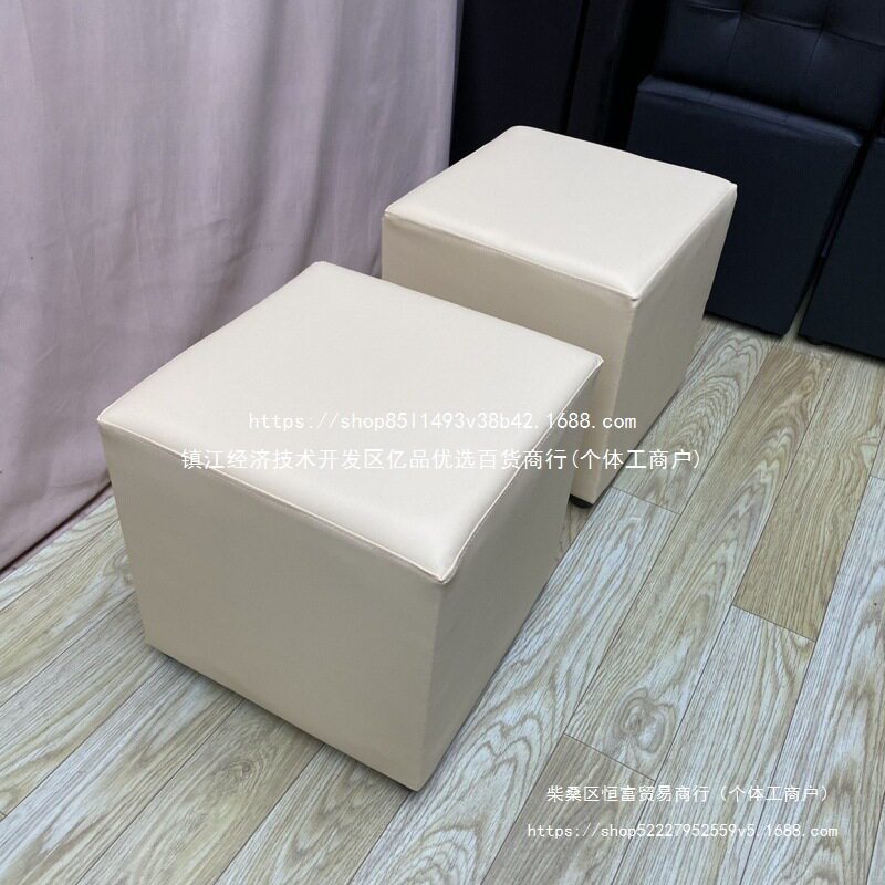 会展白色黑色方凳吐司面包凳软包小皮凳换鞋凳婚庆活动用可批量定