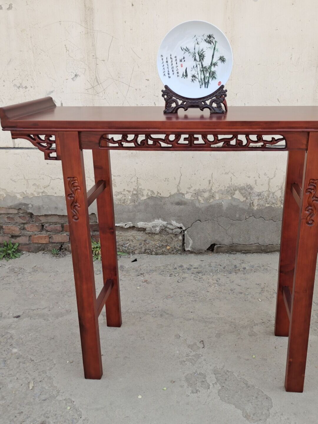 供桌条几仿古中式玄关香案翘头国学馆课桌椅简约条桌实木条案家具