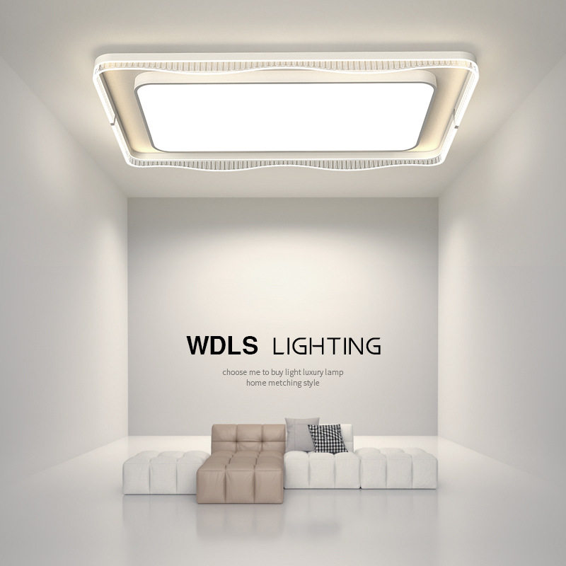 客厅灯现代简约大气长方形led主灯具感吸顶灯大灯2023年新款