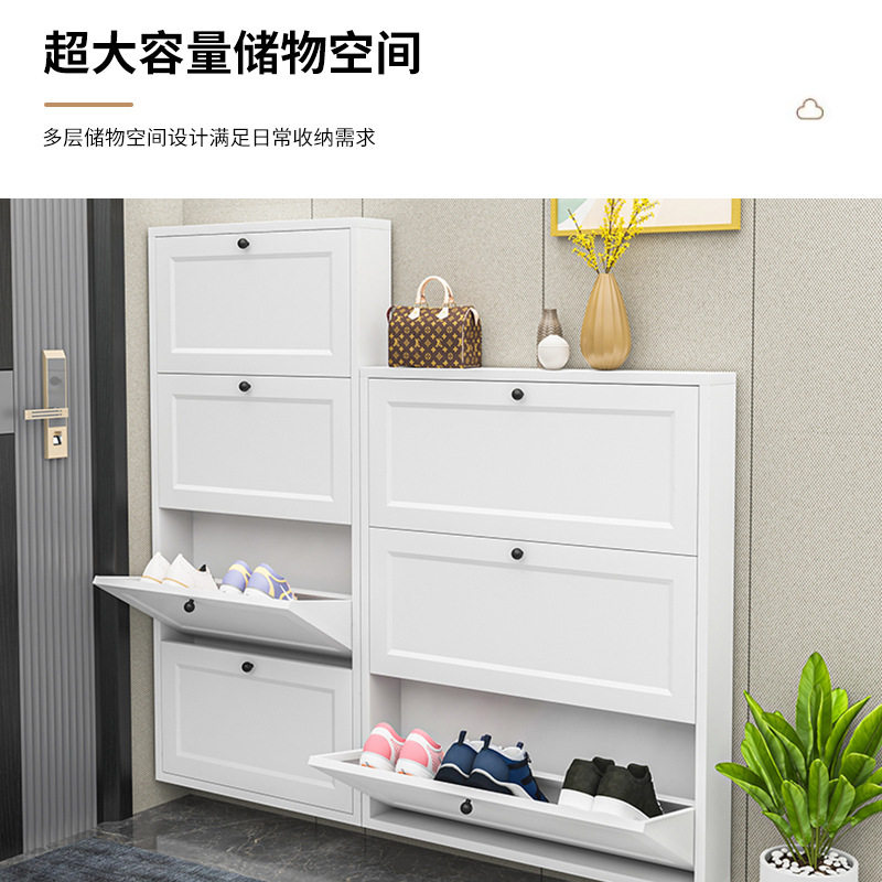 入户玄关柜简约实木家用门口极窄翻斗鞋柜入户门柜储物柜厂家批发