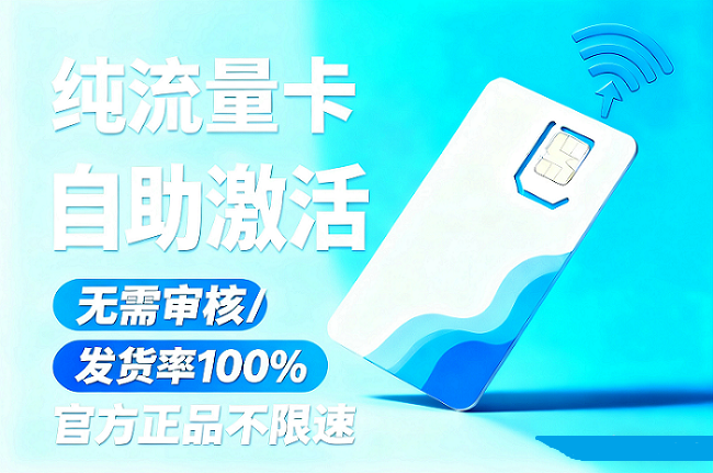 纯流量上网卡无号无通话手机网卡全国通用不限速5G流量可链开热点