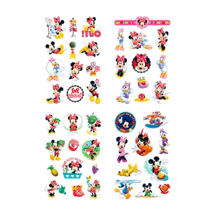 正版迪士尼女儿童纹身贴纸小孩朋友可爱卡通安全无水转印毒宝宝学生可洗皮肤面脸部上手臂防水白雪艾爱莎公主